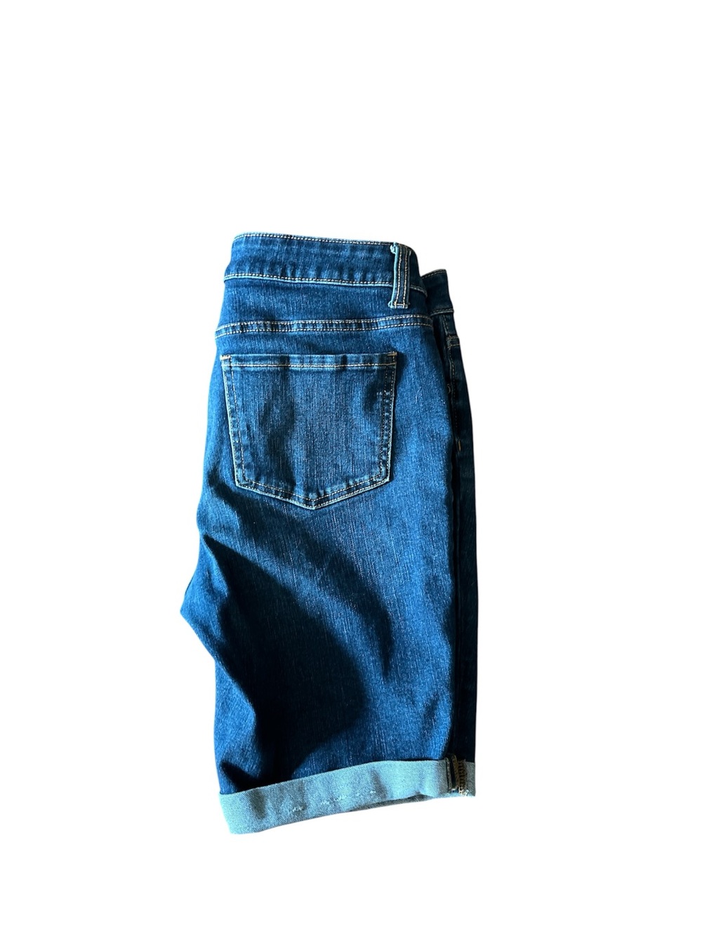 Time and Tru Dark Blue Mid-Rise Denim Shorts